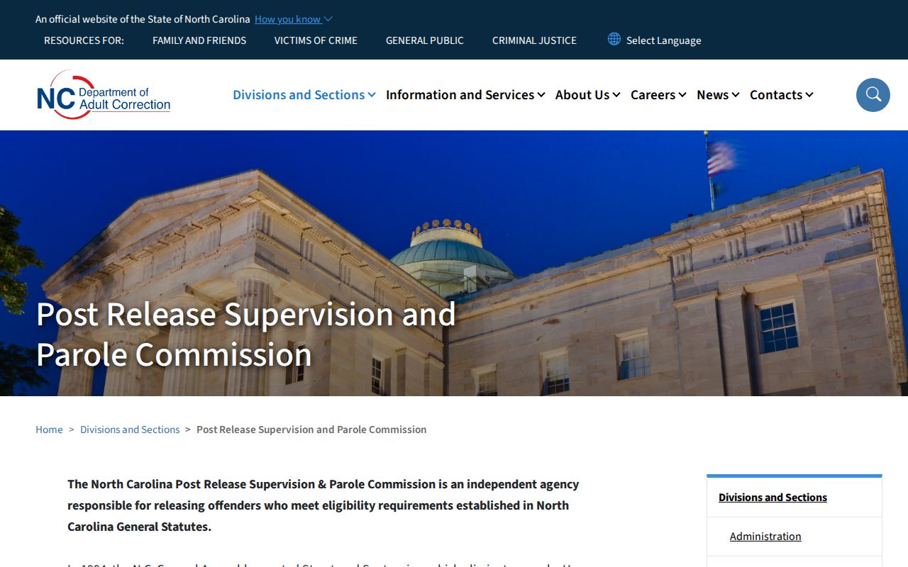 Catawba County parole Commission role and contacts